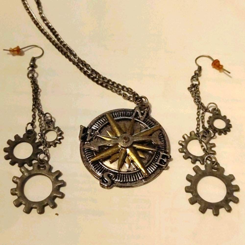 Cyberpunk Earrings and Necklace